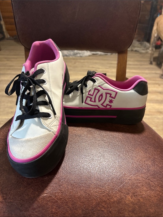 DC Shoes - DC Women's White, Pink & Black Skate Sneakers